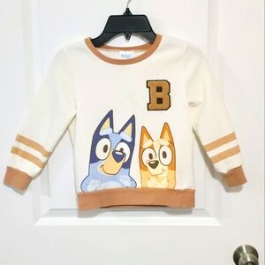 Girls Toddler Bluey Chenille Fleece Sweater & Levi's Set